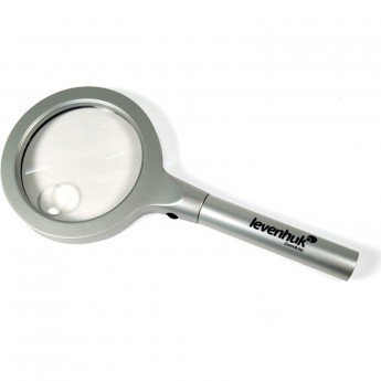 Лупа LEVENHUK ZENO 600, 2,5x/5x, 90/21 мм, 12 LED, металл